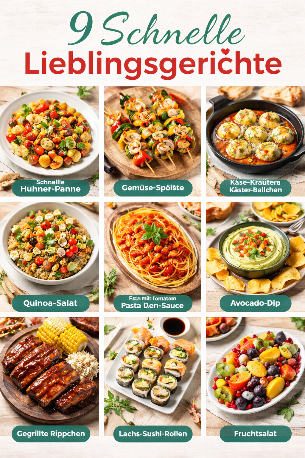 9 Schnelle Lieblingsgerichte