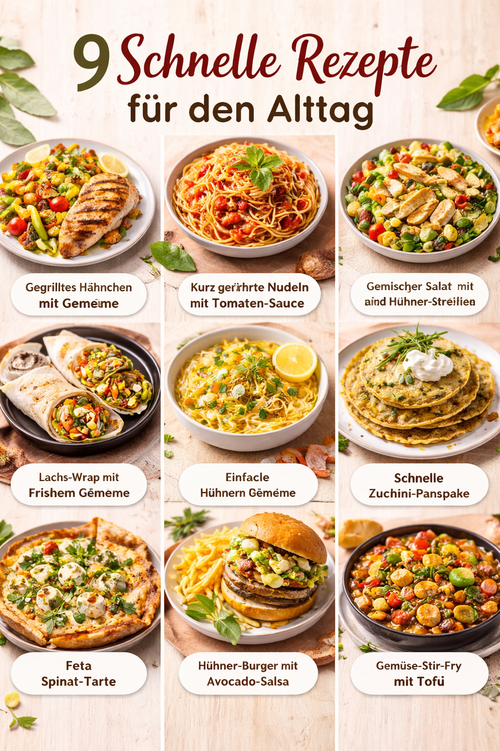 9 Schnelle Rezepte für den Alltag
