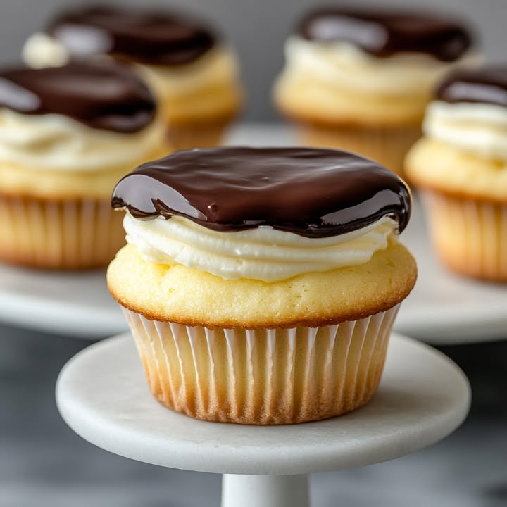 Boston Cream Cupcakes