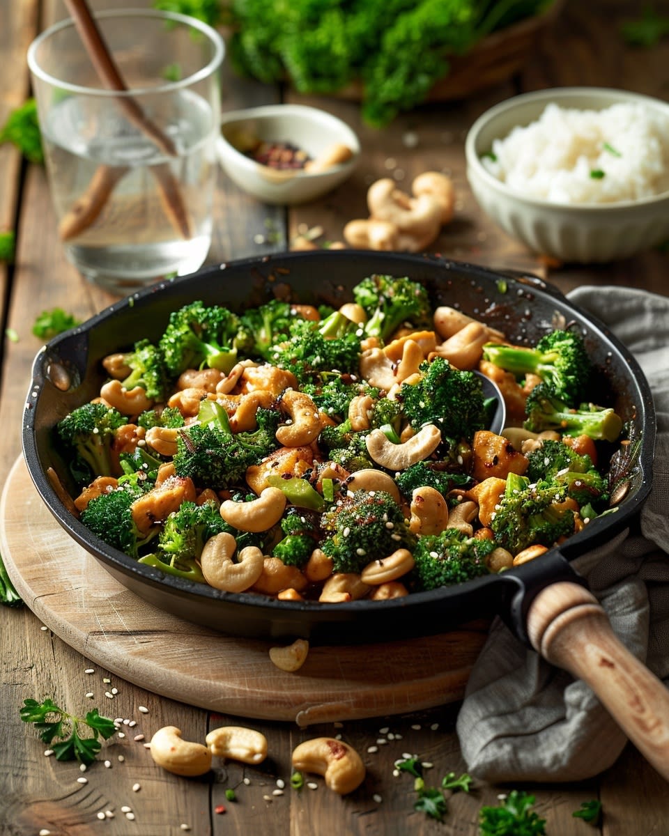 Brokkoli-Cashew-Pfanne