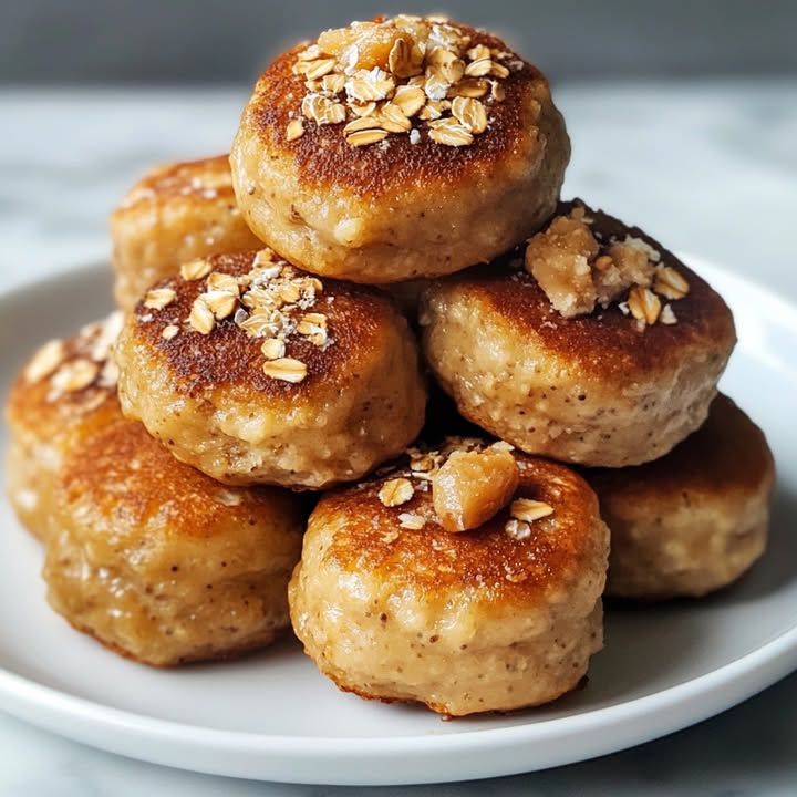 Cottage Cheese Bananen Pfannkuchen Bissen