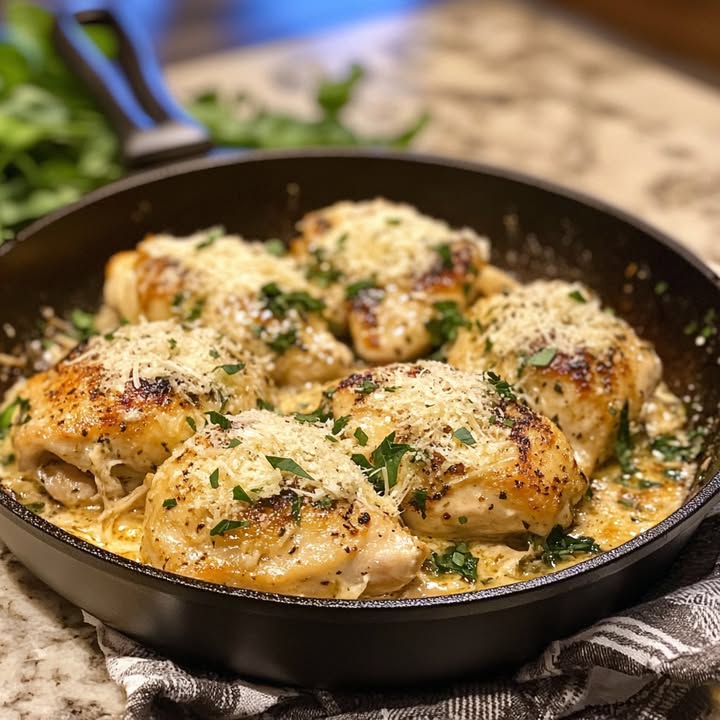 Cremiges Knoblauch Hähnchen