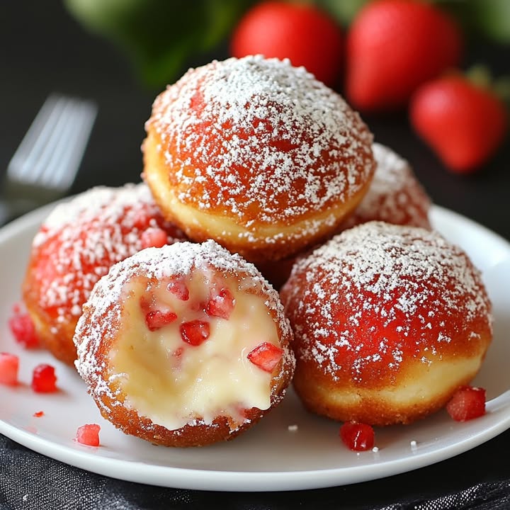 Erdbeer Cheesecake Krapfen