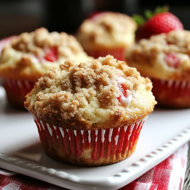 Erdbeer-Creme-Muffins