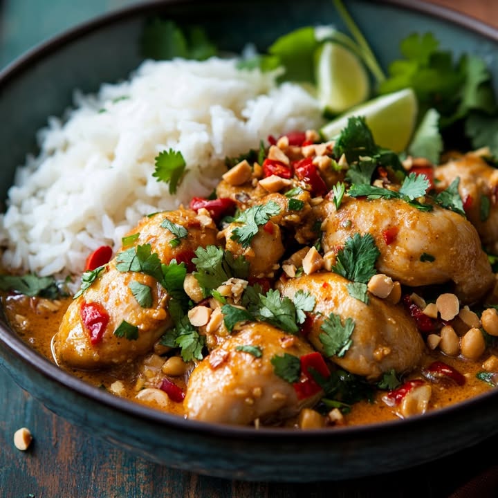 Erdnuss Hühnchen Thai