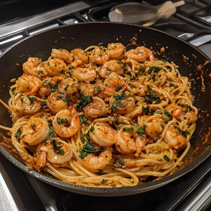 Garnelen Knoblauch Pasta