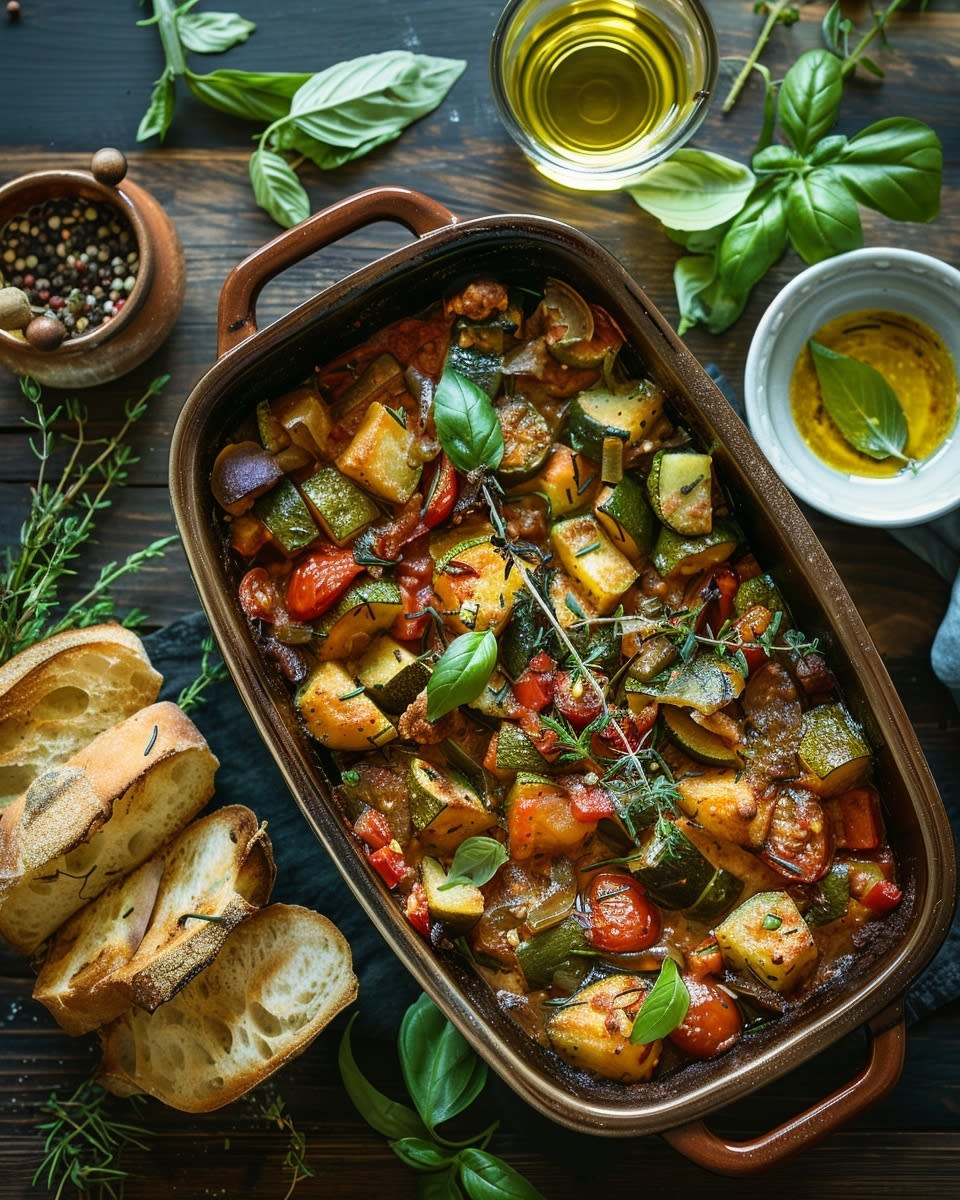 Gesundes Ratatouille mit Kräutern
