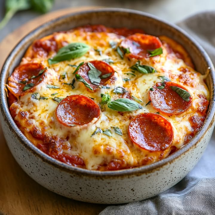 Low Carb Pizza Schüssel