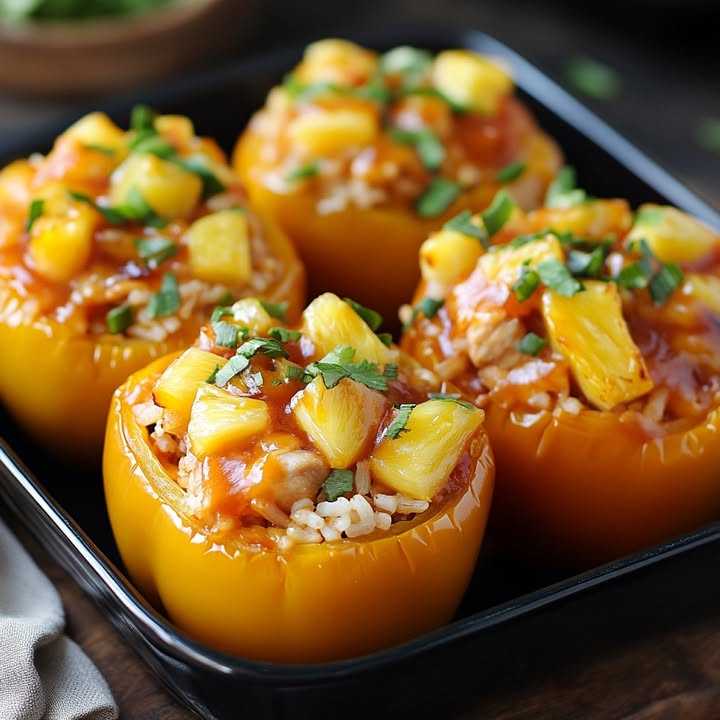 Teriyaki Ananas Hühnchen Paprika