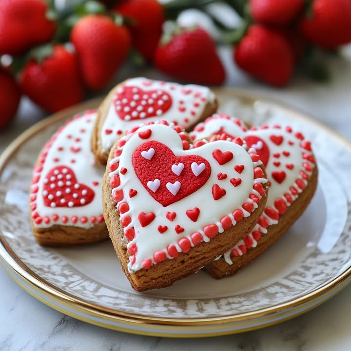 Valentinstag Erdbeerplätzchen