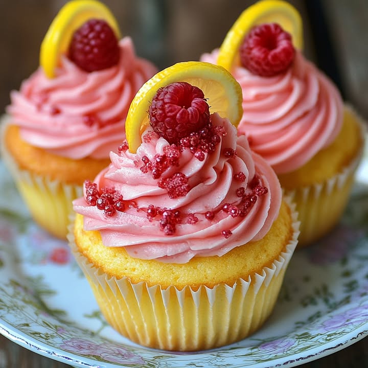 Himmlische Himbeer Zitronen Cupcakes
