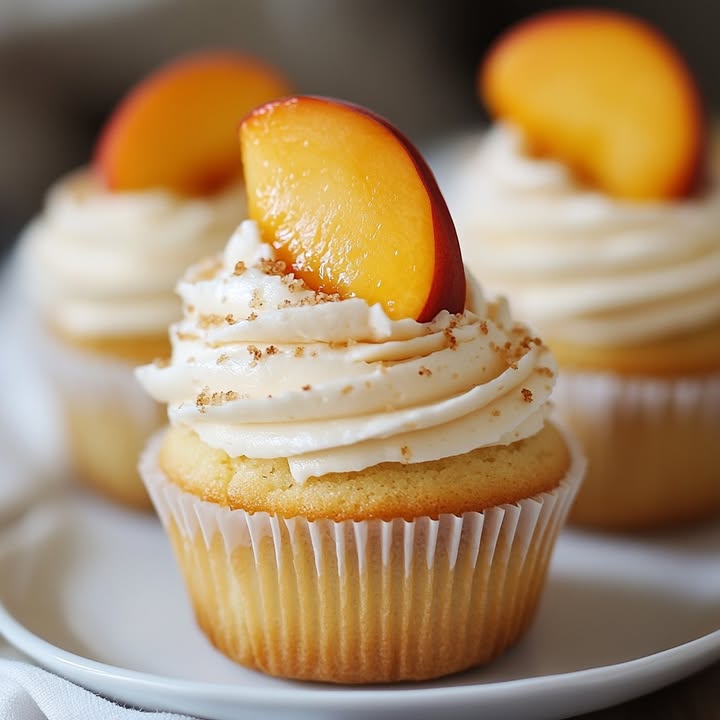 Honig Pfirsich Cupcakes