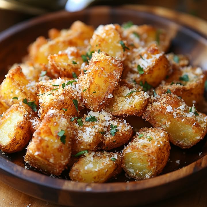 Krosse Parmesan Kartoffeln