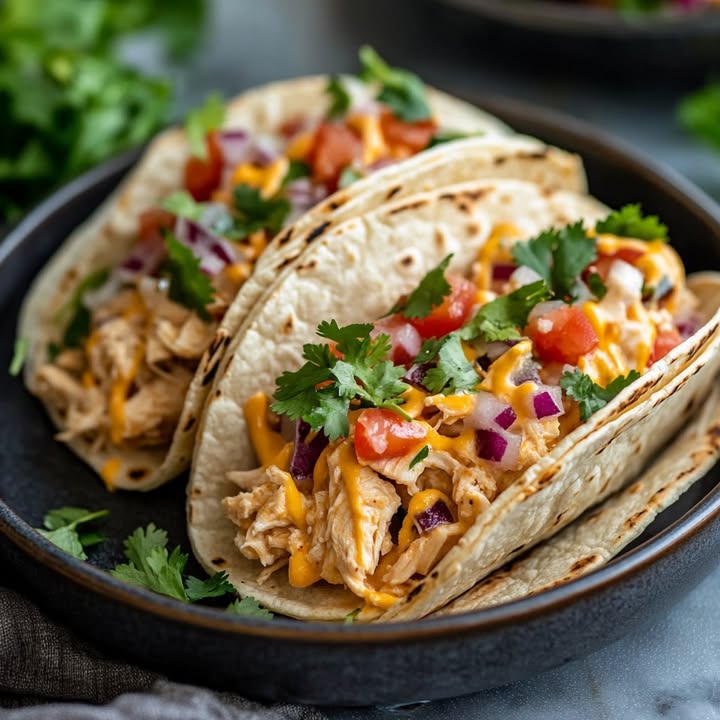 Queso Hühnchen Tacos